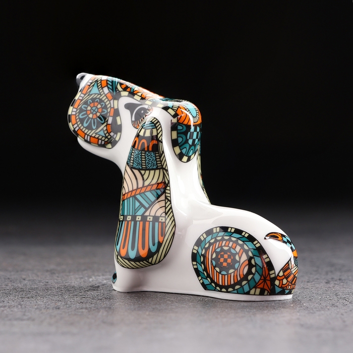 Фигурка гжель &laquo;Дружок&raquo;, бело-синий,керамика,