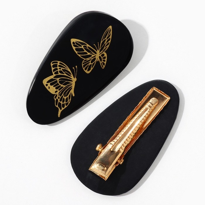 Заколка для волос акриловая каплевидная &laquo;Нежность&raquo;, микс, 4 х 2 см