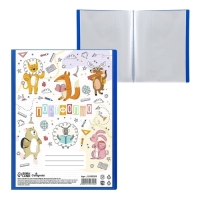 Папка-портфолио пластиковая А4, Calligrata "Команда", 20 файлов