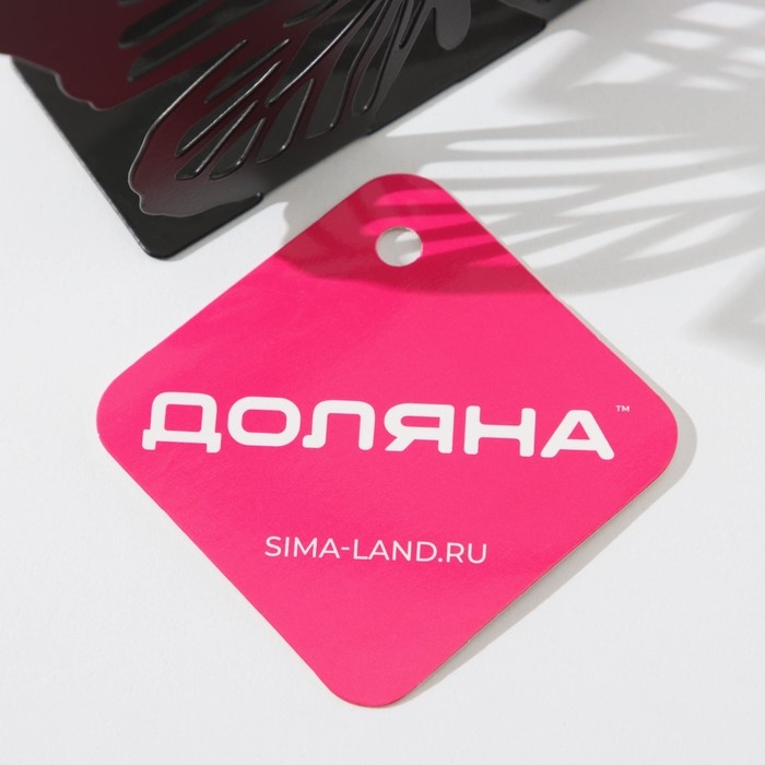 Салфетница Доляна &laquo;Бабочка&raquo;, 13,5&times;4&times;9 см, цвет чёрный