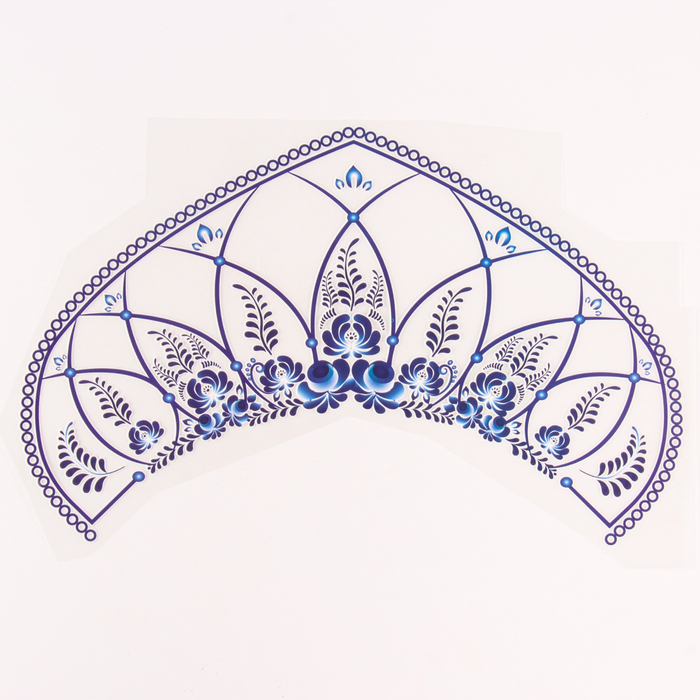 Термотрансфер &laquo;Гжель на белом&raquo;, набор 10 шт.