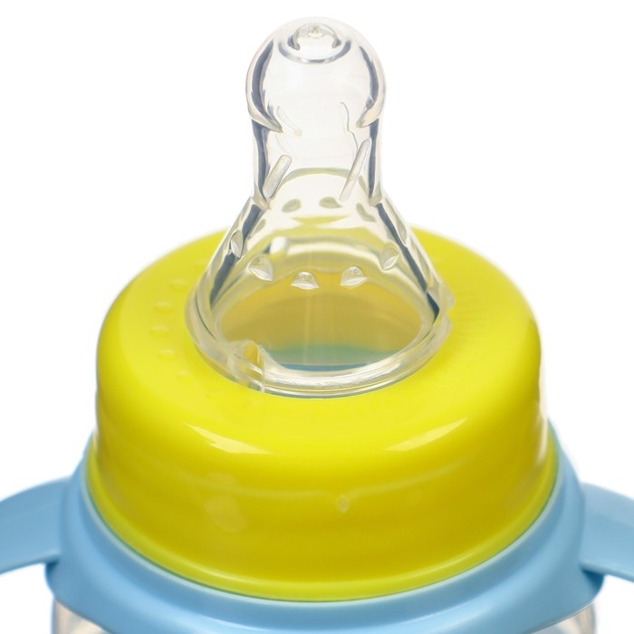 Бутылочка для кормления &laquo;Мишка принц&raquo;, классическое горло, 150 мл., от 0 мес., цилиндр, с ручками