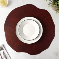 Салфетка сервировочная на стол &laquo;Спил&raquo;, 38&times;39 см, цвет коричневый