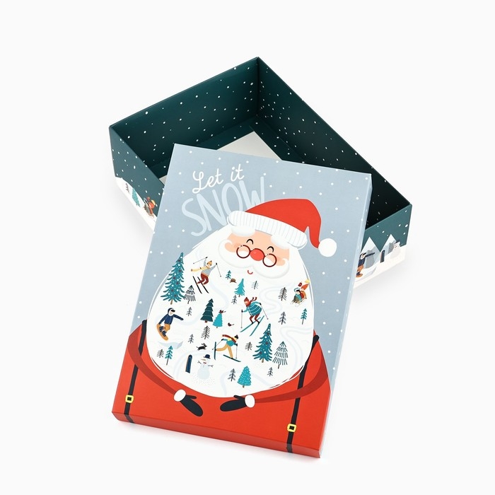 Коробка подарочная новогодняя складная &laquo;Новогодние истории&raquo;, 21 х 15 х 7 см, Новый год