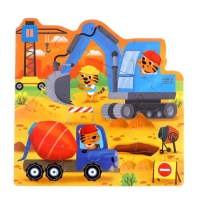 Фигурные пазлы 4 в 1 &laquo;Транспорт&raquo;, 9, 12, 15, 20 элементов