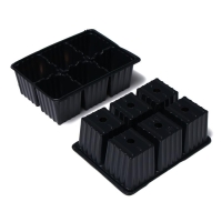 Мини-парник для рассады, 57 &times; 18 &times; 14,5 см, 3 вставки, 18 ячеек, Greengo