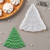 Силиконовый молд &laquo;Узорная ёлка&raquo;, 12,5&times;12 см, цвет прозрачный