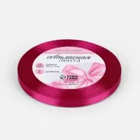 Лента атласная, 6 мм, 23&plusmn;1 м, ярко-розовая №27