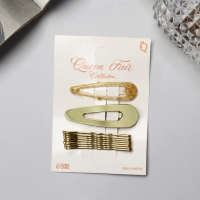 Невидимка для волос &laquo;Адель&raquo; (набор 10 шт) 5 см, золото