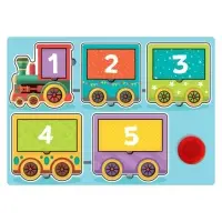 Пазл деревянный с чипом &laquo;Весёлый паровозик&raquo;