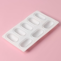 Форма для муссовых десертов и выпечки Доляна &laquo;Раузи&raquo;, 30&times;17,5&times;3,5 см, 8 ячеек (8,7&times;4,7 см), цвет белый