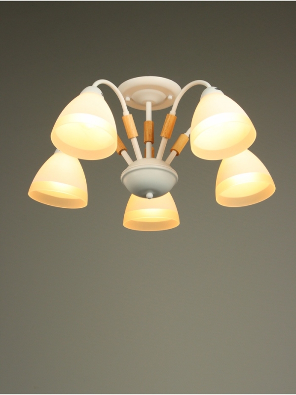 Люстра "Нельсен" 5хЕ27 40Вт белый 57х57х25 см