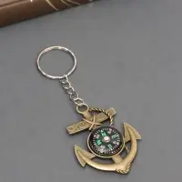 Брелок металл "Якорь с компасом" 5,8х4х0,8 см