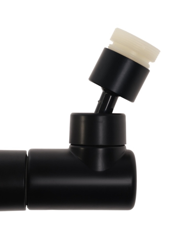 Аэратор ZEIN, 4 режима, повортный, универсальный переходник, черный