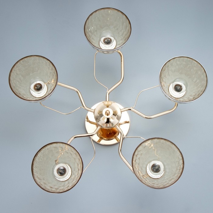 Люстра "Донна" 5хЕ27 40Вт золото 56х56х22 см BayerLux