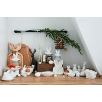 Блюдо Доляна &laquo;Зайки в золотом&raquo;, 21&times;8&times;6 см, цвет белый