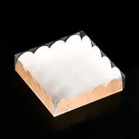 Коробка для печенья, крафт, 12&times;12&times;3 см