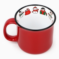 Кружка новогодняя керамическая &laquo;С Новым годом!&raquo;, 450 мл, цвет белый