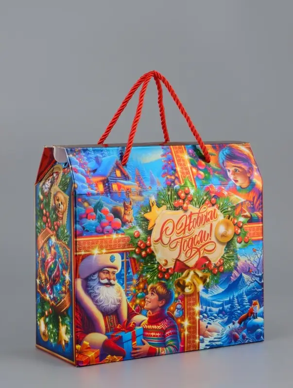 Коробка подарочная складная "Зимняя сказка" 23 х 10 х 22 см