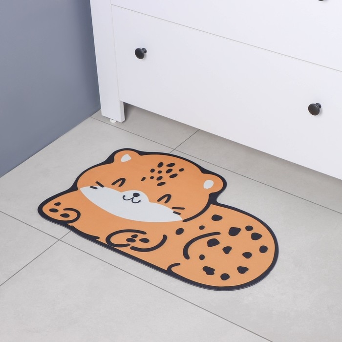 Коврик для дома Доляна &laquo;Тигр&raquo;, влаговпитывающий, 60&times;39 см
