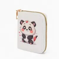 Кошелек дет 07-01-01 Июнь2536 медведь, 8,5*2,5*10,5 см, 2 отд+отд/молн, д/карт, белый