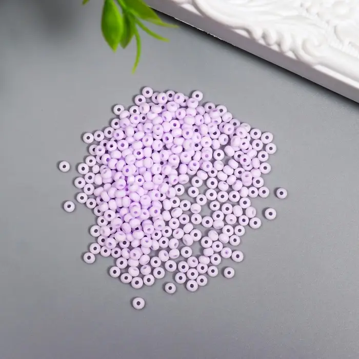 Бисер стекло 8/0 "Маршмеллоу. Матовый. Глициния" 10 гр