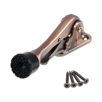 Фиксатор дверной LOCKLAND &ldquo;козья ножка&rdquo;, с автоподъемом, цвет медь