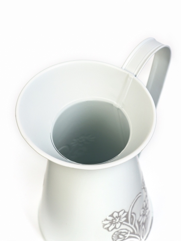 Кашпо "Кувшин Ромашки" белый, 12х16х20см