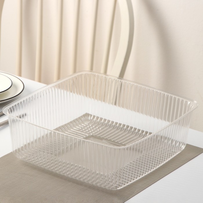 Крышка для тортницы пластиковая одноразовая ПР-Т-240, 31,6&times;31,6&times;12,5 см, цвет прозрачный