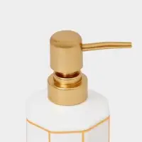 Набор для ванной "Равновесие", 2 предмета (дозатор для мыла, стакан), цвет белый