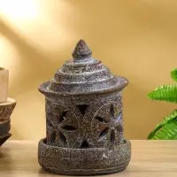 Подсвечник терракота &laquo;Фонарь&raquo;, 14.5&times;14.5&times;21 см