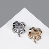 Брошь &laquo;Клевер&raquo; на удачу, МИКС, (неделимая фасовка 12 шт., цена за шт.)