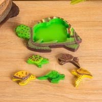 Сувенир пазл дерево "Семейство черепах" МИКС, 19х11х2 см