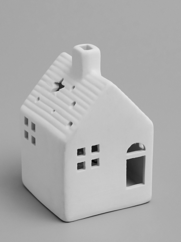 Светодиодная фигура "Дом" 6х6х9.5 см, 1 LED, LR44x3(в компл.), свечение тёплое белое