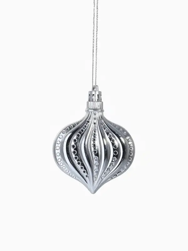 Набор украшений пластик 16 шт "Ярмарка волшебства" 8 см, белый