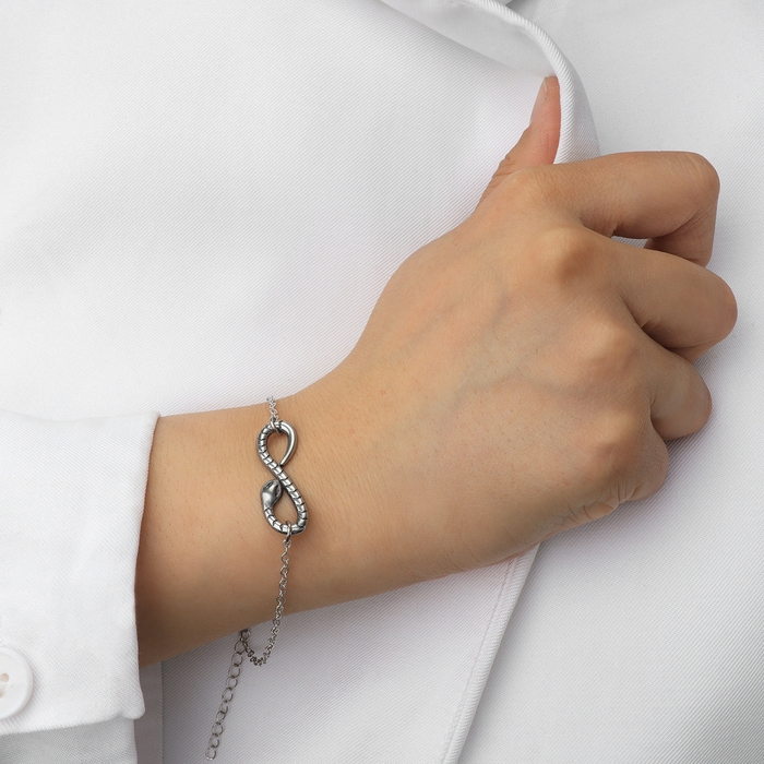 Браслет металл «Змея» бесконечность, цвет серебро Браслет металл «Змея» бесконечность, цвет серебро