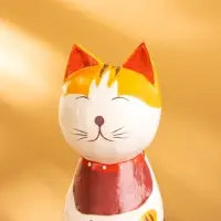 Сувенир дерево "Кот сидячий" цв. красный, 6х6х15 см