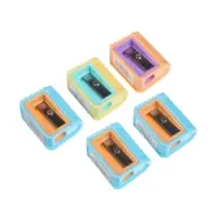 Набор точилок, 5 штук, пастель ребристая, МИКС