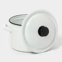 Кастр.цил.борт. 4л (белая)Без декора