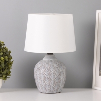 Настольная лампа "Каролина" 1х15Вт Е14 серый 20х20х29см