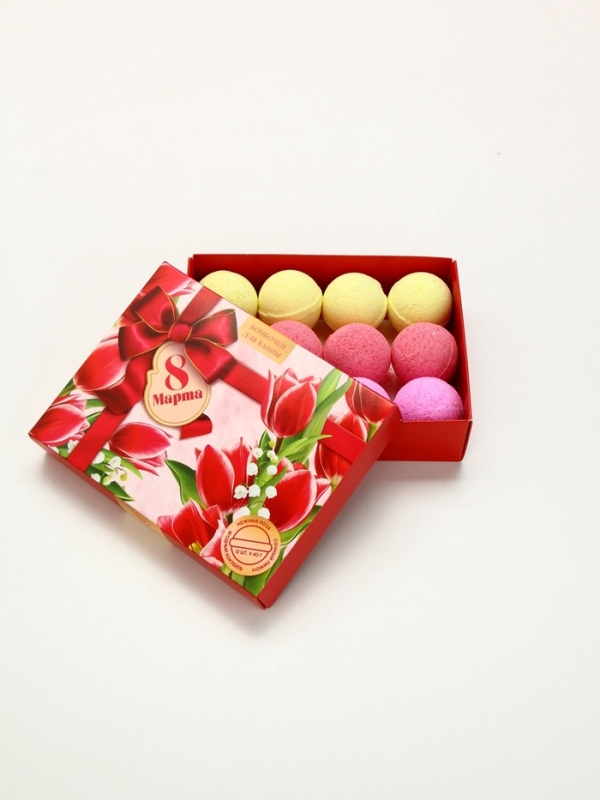 Набор бомбочек для ванны "С 8 марта!", 12 шт по 40 г