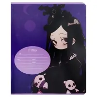 Тетрадь 12 листов в клетку на скрепке "Магические куклы", обложка мелованный картон, ВД-лак, МИКС