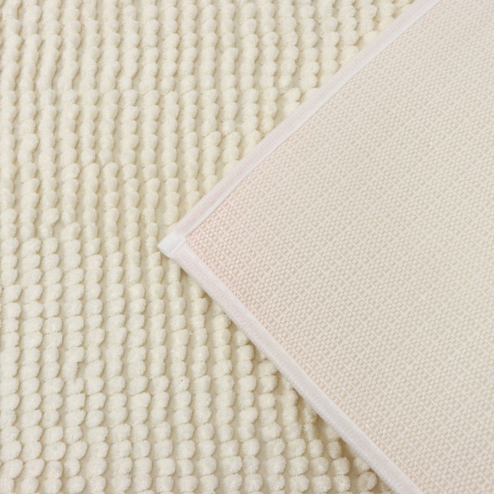 Коврик для дома Доляна &laquo;Букли&raquo;, 50&times;80 см, цвет молочный