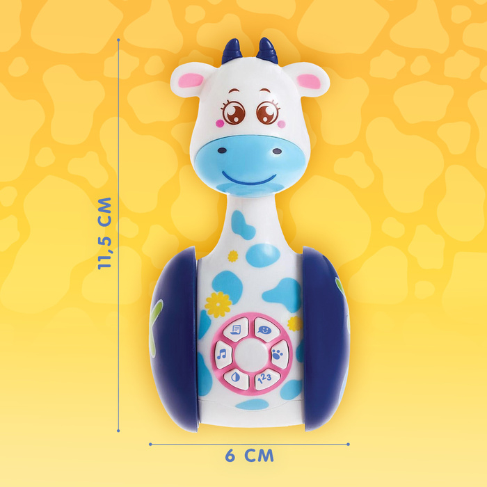 Развивающая игрушка &laquo;Музыкальная неваляшка: Коровка Муму&raquo;, звук, свет