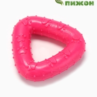 Игрушка жевательная суперпрочная "Магический треугольник", розовая