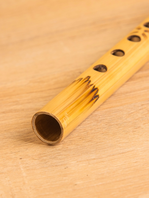 Сувенирный музыкальный инструмент "Флейта" бамбук, цв. бежевый, 30х2х2 см