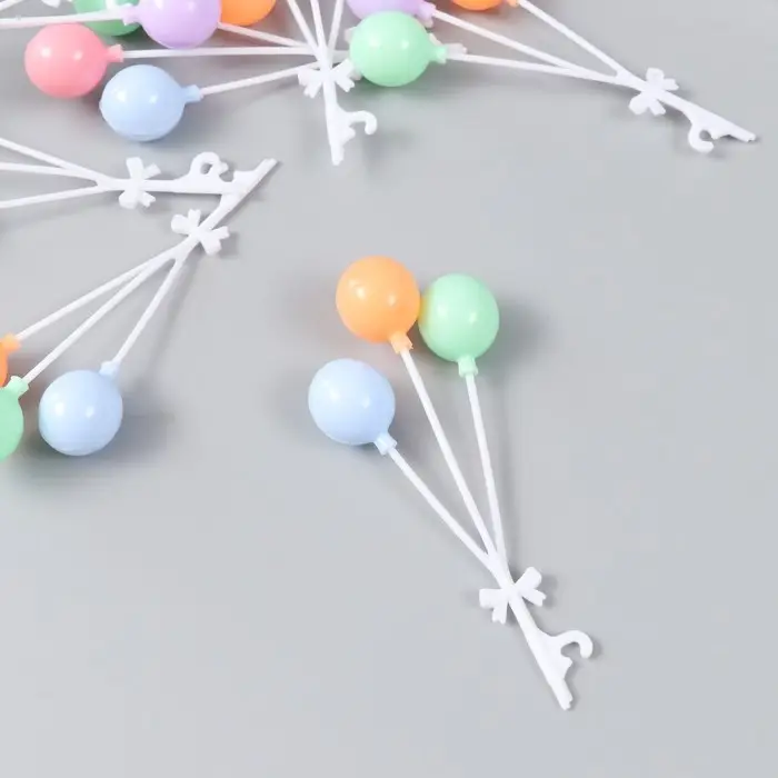 Декор для творчества пластик "Связка воздушных шаров" 3 шт 12,5 см