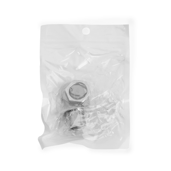 Замок почтовый ТУНДРА LC2, 17х16х50 мм, 2 английских ключа, хром