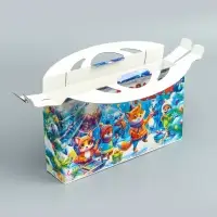 Подарочная новогодняя коробка &laquo;Лесное диско&raquo; , Портфель макси широкий, 37&times;8&times;20.2 см