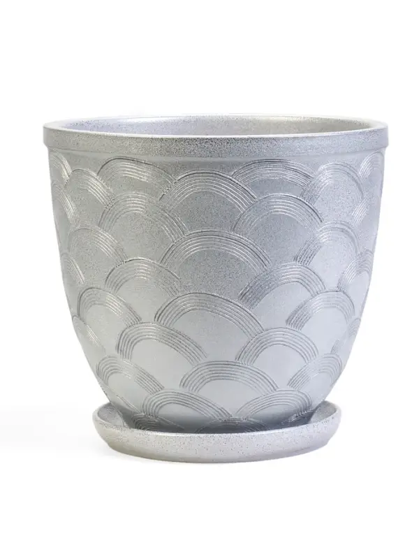 Горшок цветочный с поддоном 7,5 л, керамика "Узор" (М)